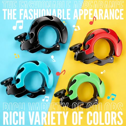 OLXIYOC Bike Bell Aluminum Alloy 0.75-1in Fits 19-25.4mm - Black