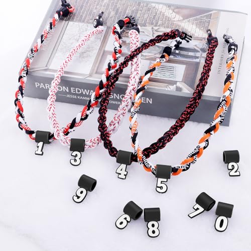 Number 3 Pendant for Sports Fan Necklace - Baseball Jewelry