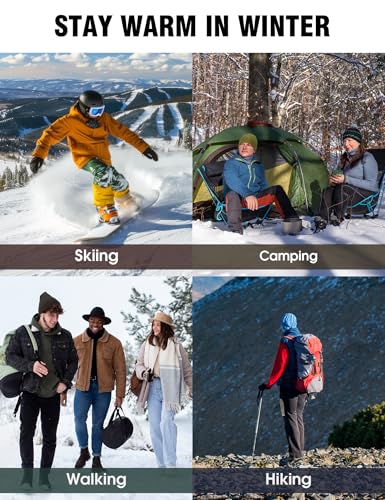 Merino Wool Thermal Hiking Socks for Men - 5 Pairs, Multicolor