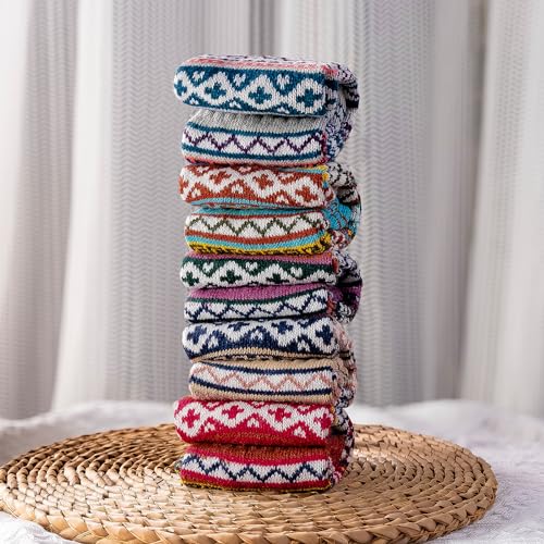 Warm Wool Socks - 5 Pairs Thick Winter Socks for Women
