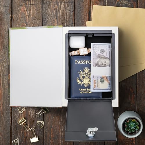 Barska Hidden Book Safe ? Real-Look Pride and Prejudice Diversion Lock Box with Key Lock ? Secret Safe for Home, Office, Travel ? Portable Steel Storage for Cash, Jewelry, Valuables