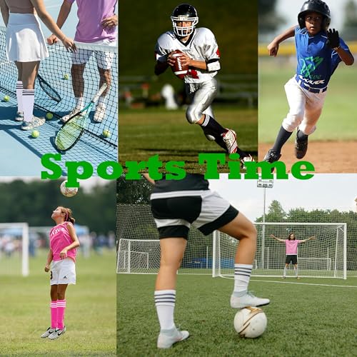 Toddler Soccer Socks 4Pack Girls Sock Youth Baseball Softball