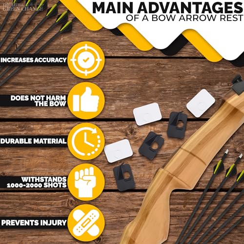 Self-Adhesive Archery Arrow Rest for Recurve & Compound Bows - 3Pcs Right Hand