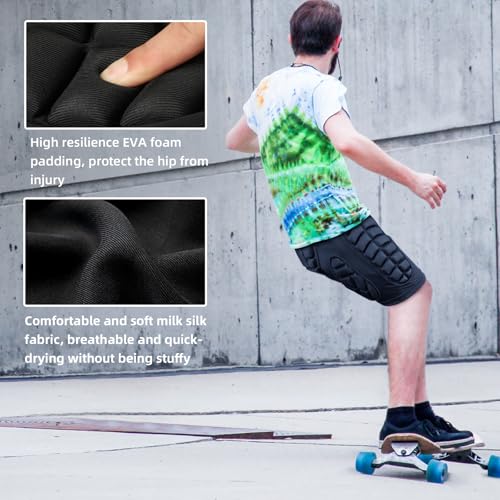 Hip Protection EVA Butt Pads - Padded Shorts for Extreme Sports - Medium