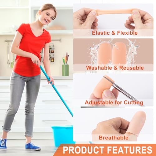 10pcs Silicone Finger Cots - Reusable Thumb Protectors for Arthritis