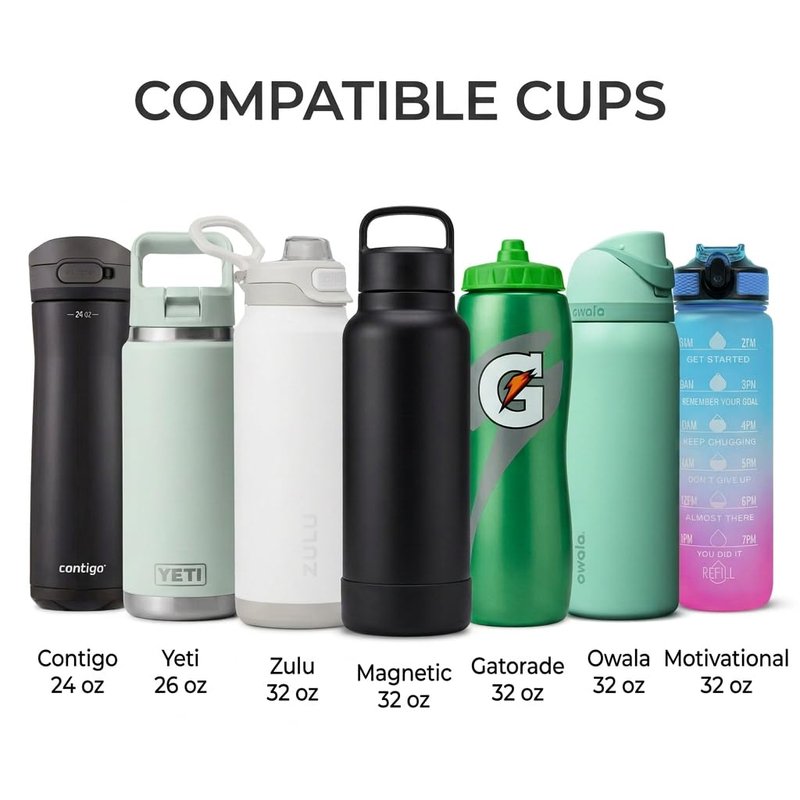 Neoprene Water Bottle Sleeve for 12/20/32 oz Bottles - Water Bottle Holder with Straps for Shoulder/Crossbody - Pockets for Phone, Keys & Cards – Sling Bag for Outdoor/Running/Hiking/Camping (Green)