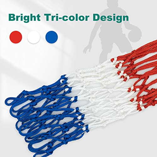 Sanung 21-inch Tricolor Basketball Net Replacement | All-Weather Indoor & Outdoor