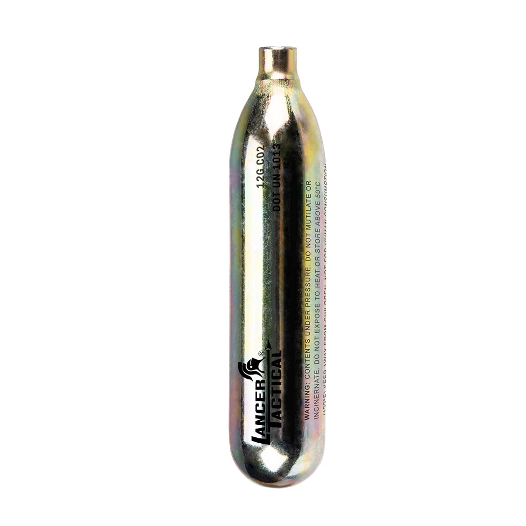 Lancer Tactical 5 Pack 12g CO2 Cartridges for Air Guns, BB Guns, Airsoft Pistols & Paintball Accessories