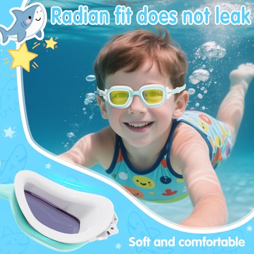 Kids Polarized Swimming Goggles - Anti-Fog UV Protection - Sea Green