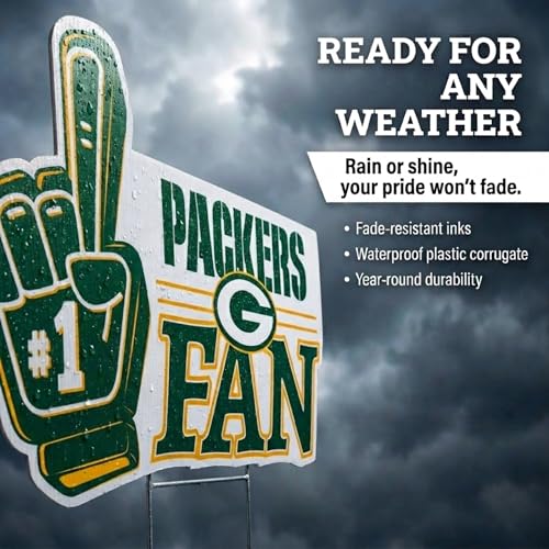 Green Bay Packers #1 Fan Yard Sign - Officially Licensed NFL Decor