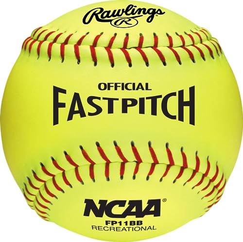Rawlings NCAA 11" Recreational Fastpitch Softballs — 6 Count