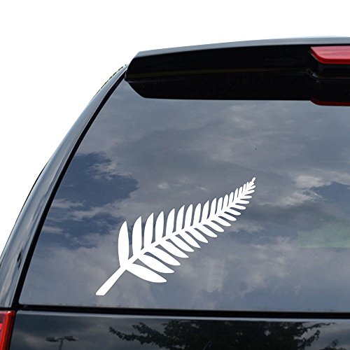 New Zealand Silver Fern Decal Sticker - 5 Inch Wide, Gloss Black