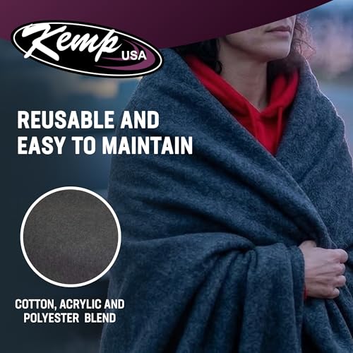 Kemp USA Emergency Relief Blanket Gray 60x84 Inch for Disaster & Outdoor Use