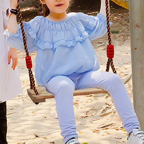 Wooden Swing Seat for Kids & Adults, Adjustable Garden Porch Swing 15.8x6.3 inches