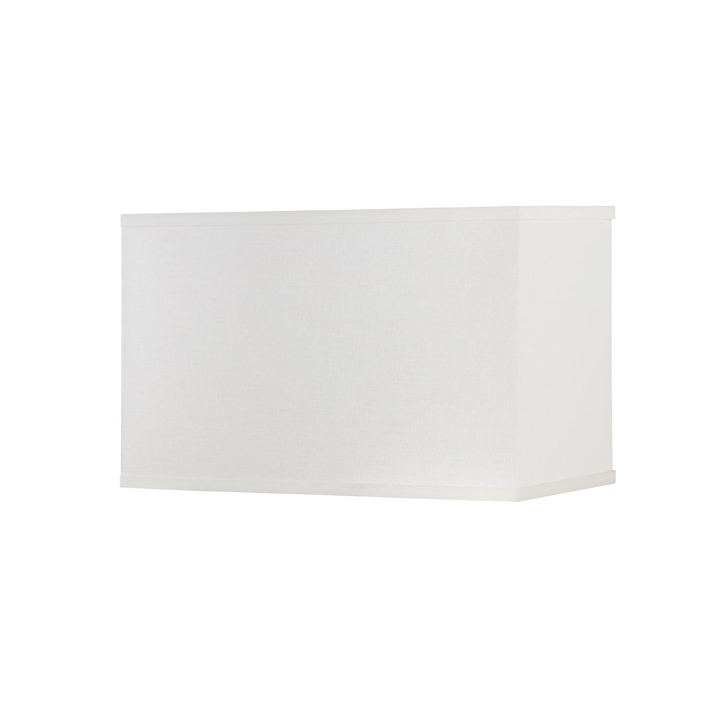 Aspen Creative 36010, Hardback Rectangular Contemporary Spider Lamp Shade/White Linen Fabric, (8+16)" Top x (8+16)" Bottom x 10" Height