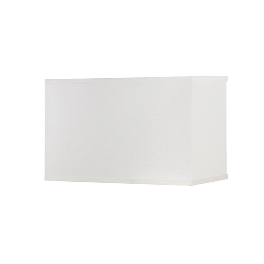 Aspen Creative 36010, Hardback Rectangular Contemporary Spider Lamp Shade/White Linen Fabric, (8+16)" Top x (8+16)" Bottom x 10" Height