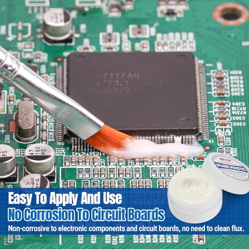 9570 Rosin Soldering Paste Flux For Electronics, No Clean Flux for Circuit Boards Electrical Repairs and Copper Electrical Wire (2.29oz Jar)