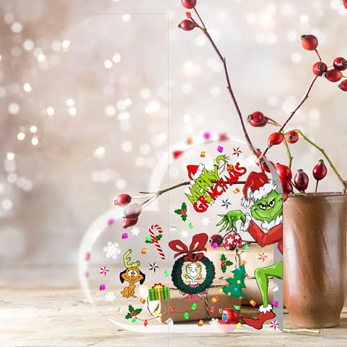 Heart-Shaped Acrylic Christmas Table Decor - Holiday Accent Piece