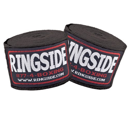 Junior Cotton Boxing Handwraps - 120 Inch, Black