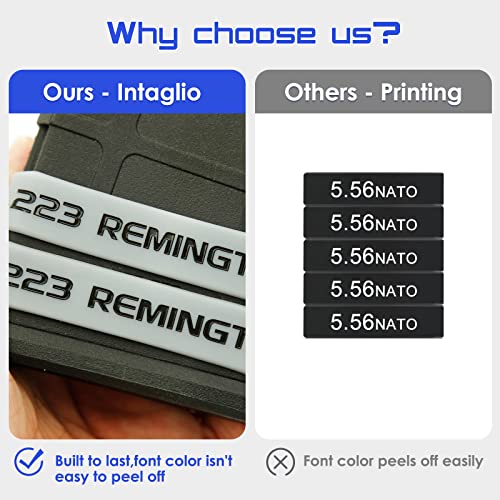 Magazine Marking Bands - 6 Pack Grey-Black Silicone