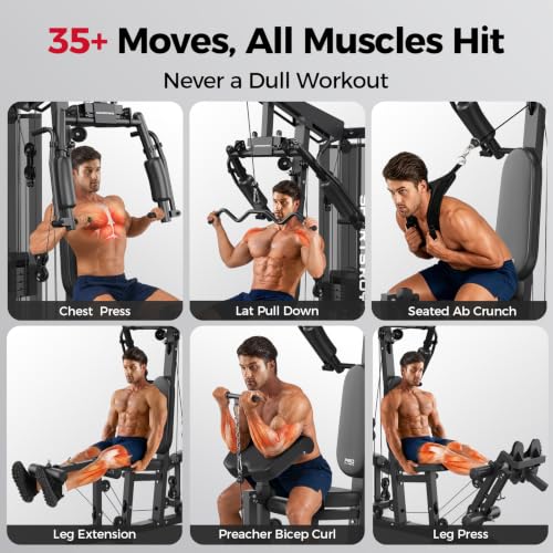 Multifunctional Home Gym Station with Leg Press - Black