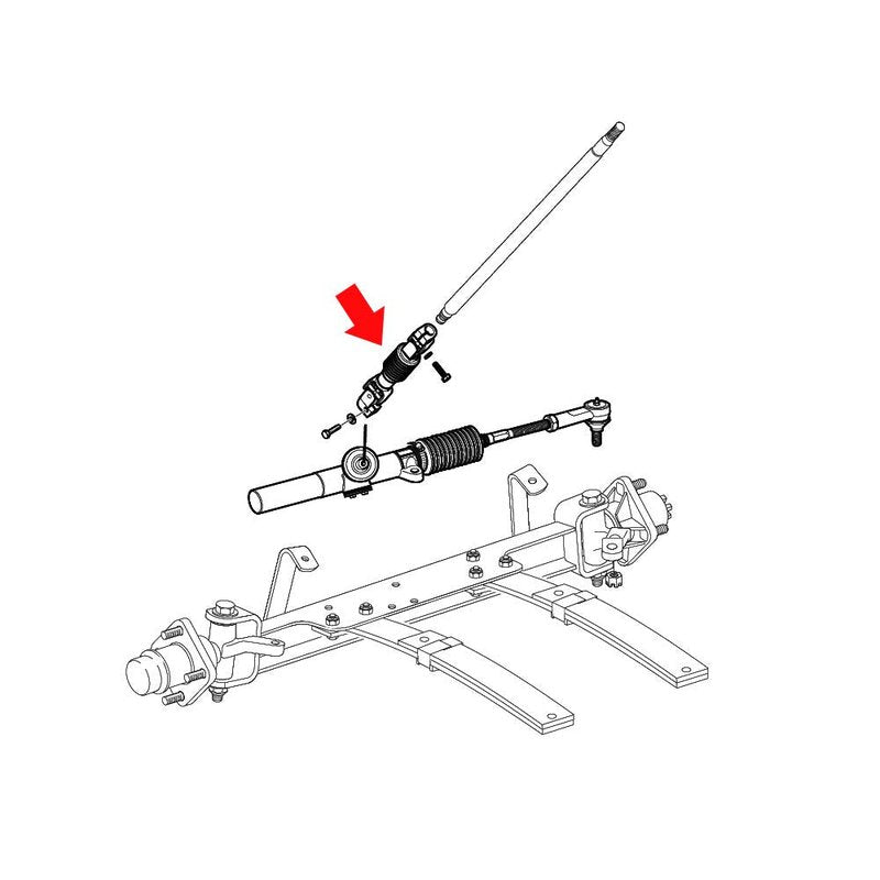 10L0L Intermediate Steering Shaft Joint for EZGO TXT 2001-up Golf Cart, Steering Yoke Replace OEM# 70580G01 70580-G01
