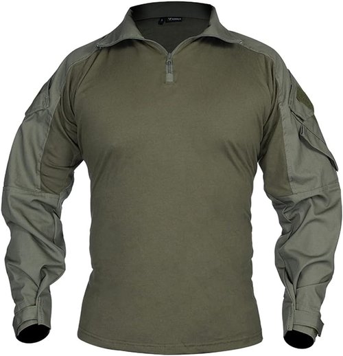 HARGLESMAN Men's Tactical Military Suit - Long Sleeve Combat Shirt & Pants with Knee Pads | Fitting Army Uniform