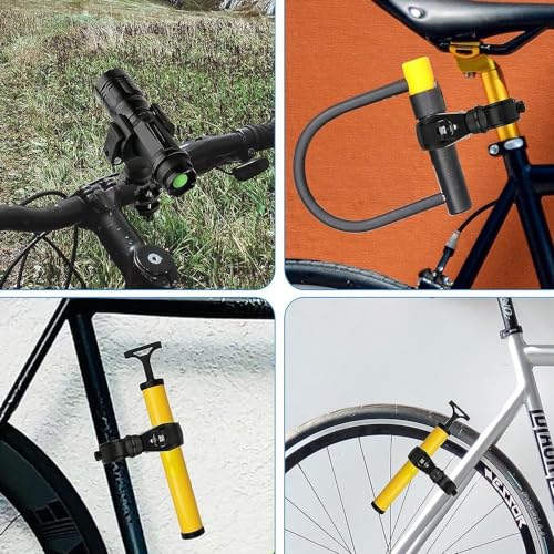 2 Pack Bicycle Flashlight Mount - 360° Rotating Bike Light Holder