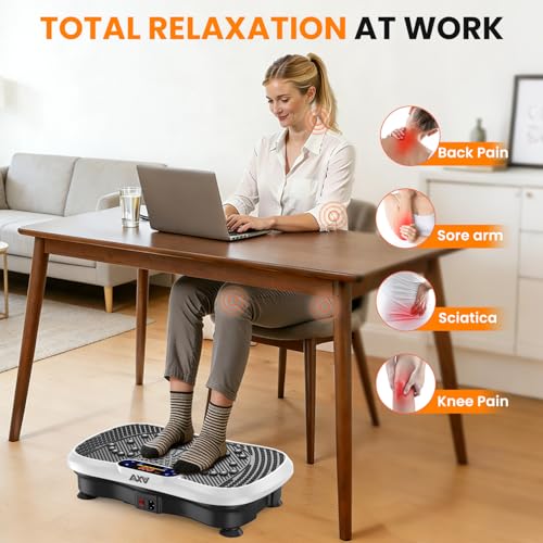 Vibration Plate Fitness Machine - 200W Bluetooth Oscillating Shake Plate - SLIM White