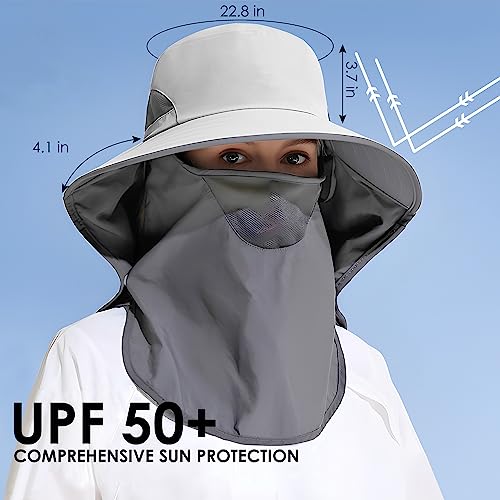 Outdoor Sun Hat with Detachable Neck Flap - UPF 50+ Protection