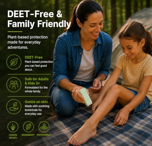 Natural Mosquito Repellent Balm Stick - 3-Pack (0.5oz Each)