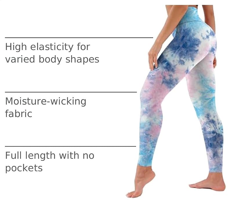 Buttery Soft High Waisted Capri Leggings with Tummy Control - Powder Blue, Large-X-Large