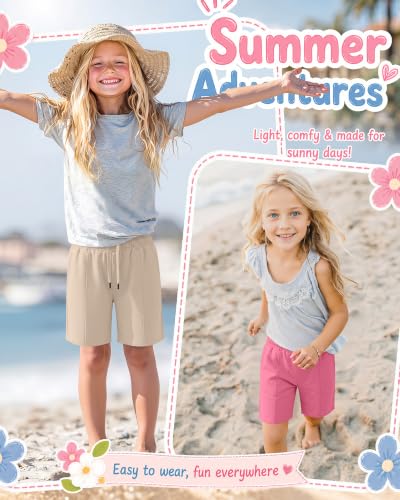 Girls Bermuda Shorts - 3 Pack for Summer Wear
