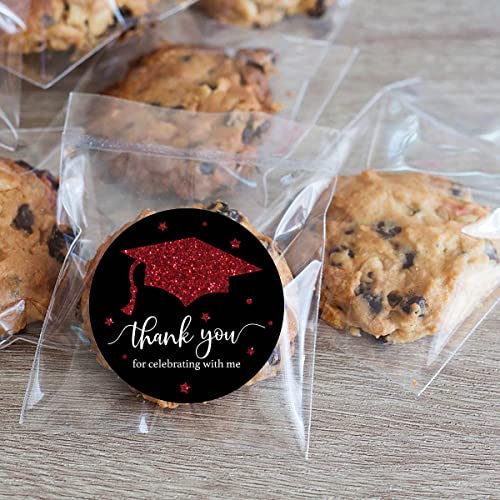 Graduation Thank You Stickers 2in - 40-Pack Congrats Party Favor Labels