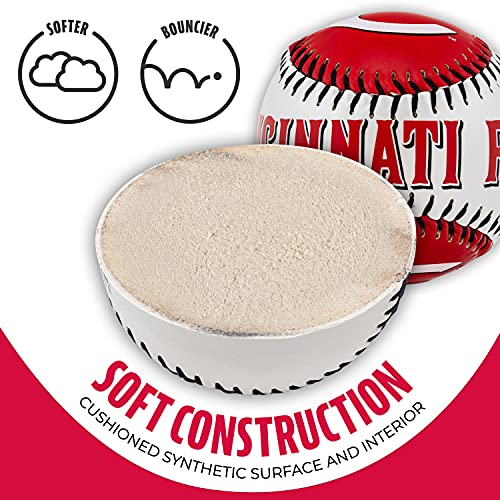 Cincinnati Reds Soft Baseball - MLB Team Logo Toy for Kids