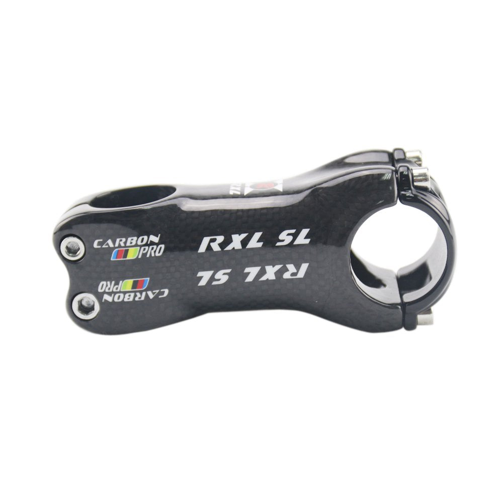 RXL SL Carbon Fiber Bike stem 31.8 stem 6° Carbon Road stem Full Carbon Fiber stem 31.8 PRO Carbon Bike Stem 6 Degree Bicycle Components and Accessories (6 Degree 90mm)