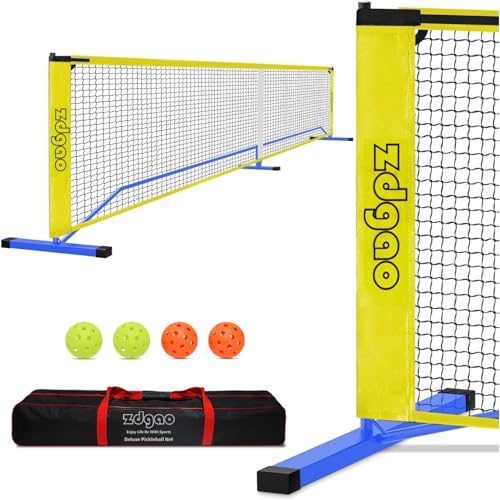 22FT Portable Pickleball Net Set with Pickleballs & Carry Bag - Blue