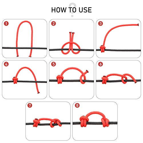 Archery D Loop Rope - 10ft Bowstring Serving - Black & Red