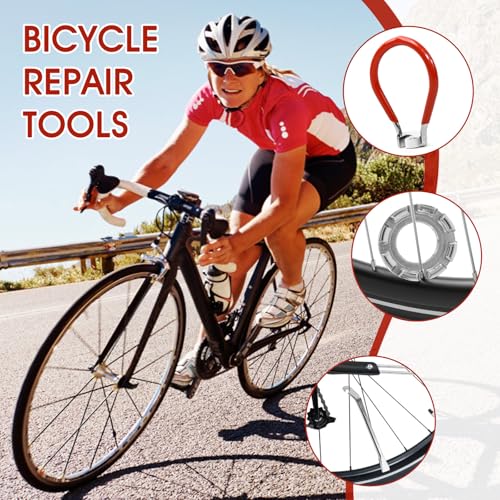 4-Piece Bicycle Spoke Wrench & Wheel Truing Tool Set with Tire Levers