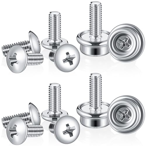 12 Pcs Stainless Steel Helmet Visor Screw Kit - 10mm & 12mm