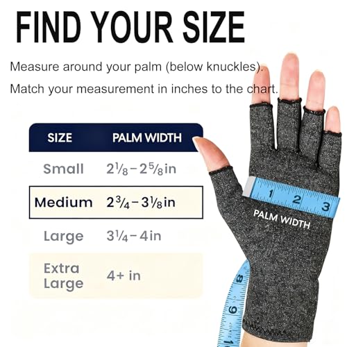 Bamboo Arthritis Gloves for Pain Relief - Medium (Pack of 4) - Grey Pink