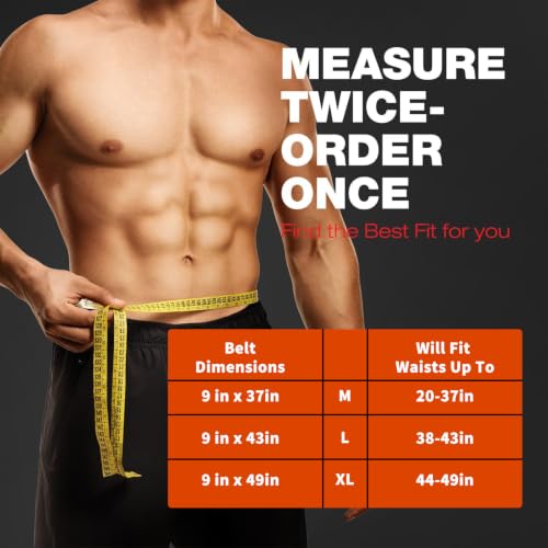 Waist Trainer for Men - Medium Black Sweat Band Belly Belt