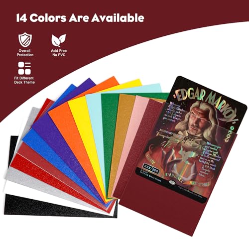 Katomula Blood Red Matte Card Sleeves 300CT for MTG, Baseball & Sports Cards