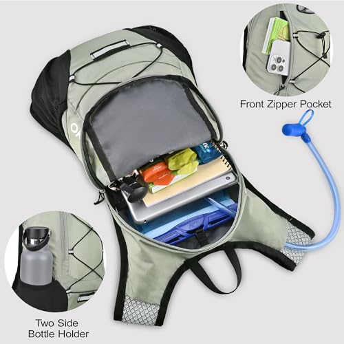 N NEVO RHINO Light Grass Green Lightweight Hydration Backpack 2L