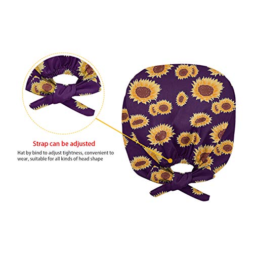 Adjustable Turban Hat for Men & Women - Cute Dental Purple