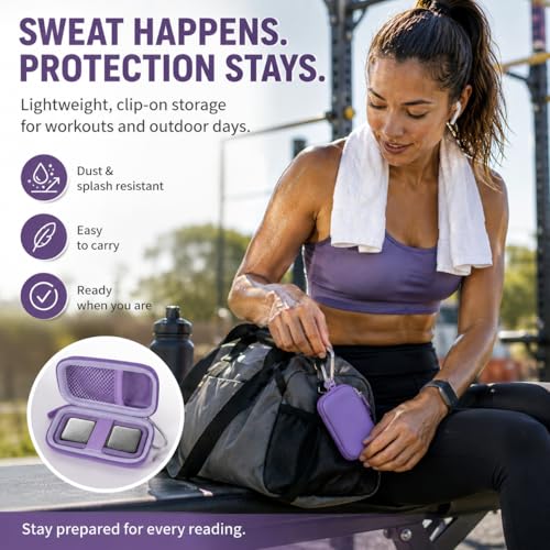 Heart Rate Monitor Case with Pill Box for KardiaMobile - Purple