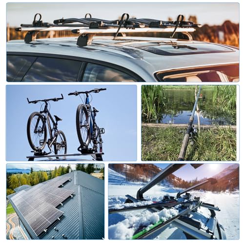 PATIKIL M8 x 65mm T Slot Bolts 8x Square Head T-Bolts with Nuts Washers Stainless 304 for Roof Rack