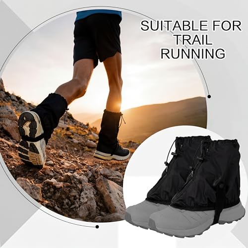 Ultralight Ankle Gaiters - Waterproof Trail Shoe Guards (2 Pairs)
