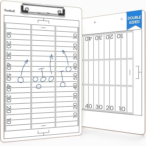 Football Dry Erase Clipboard - 15x9 Double-Sided Coaching Board