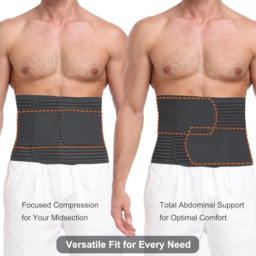 DOREIPA Black Large Abdominal Binder for Post-Surgery & Postpartum Recovery